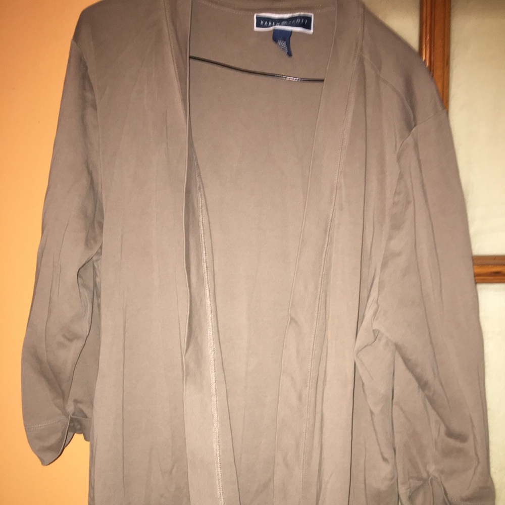Long brown cardigan